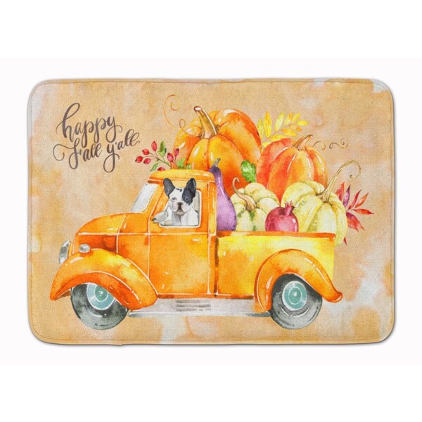 Carolines Treasures Fall Harvest French Bulldog Machine Washable Memory Foam Mat CK2656RUG - main